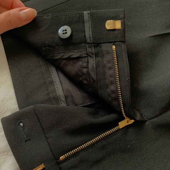 Saint Laurent Vintage Satin Stripe Wool Trousers - Picture 7 of 16